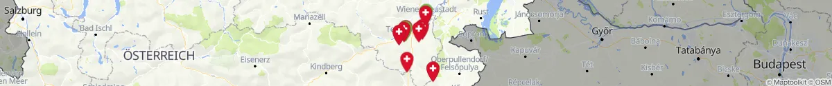 Kartenansicht für Apotheken-Notdienste in der Nähe von Wiesmath (Wiener Neustadt (Land), Niederösterreich)